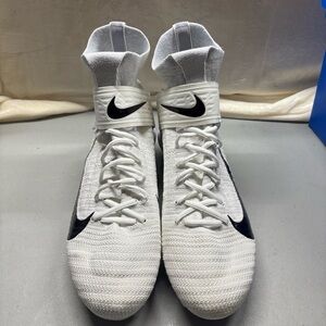 Nike Alpha Menace Elite 2 Flyknit White Men’s Football Cleats Sz 12 CI1530-100